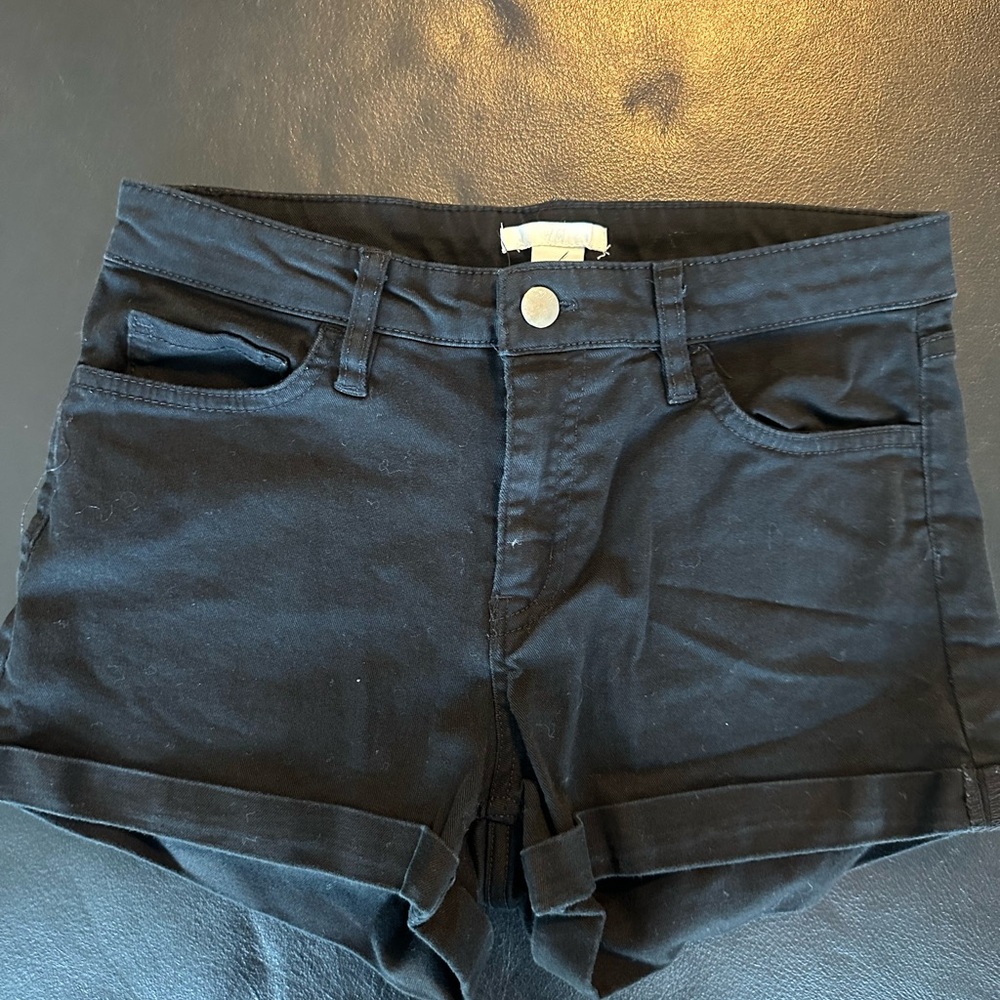 H&M Black Jean Shorts Classic Denim Style